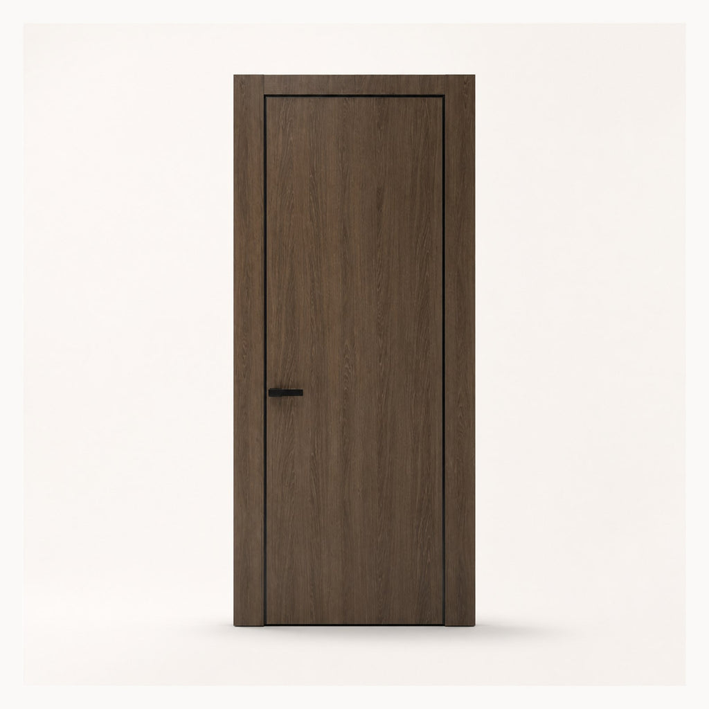 Custom Dark Walnut Aluminum-Wood Interior Door – MD05
