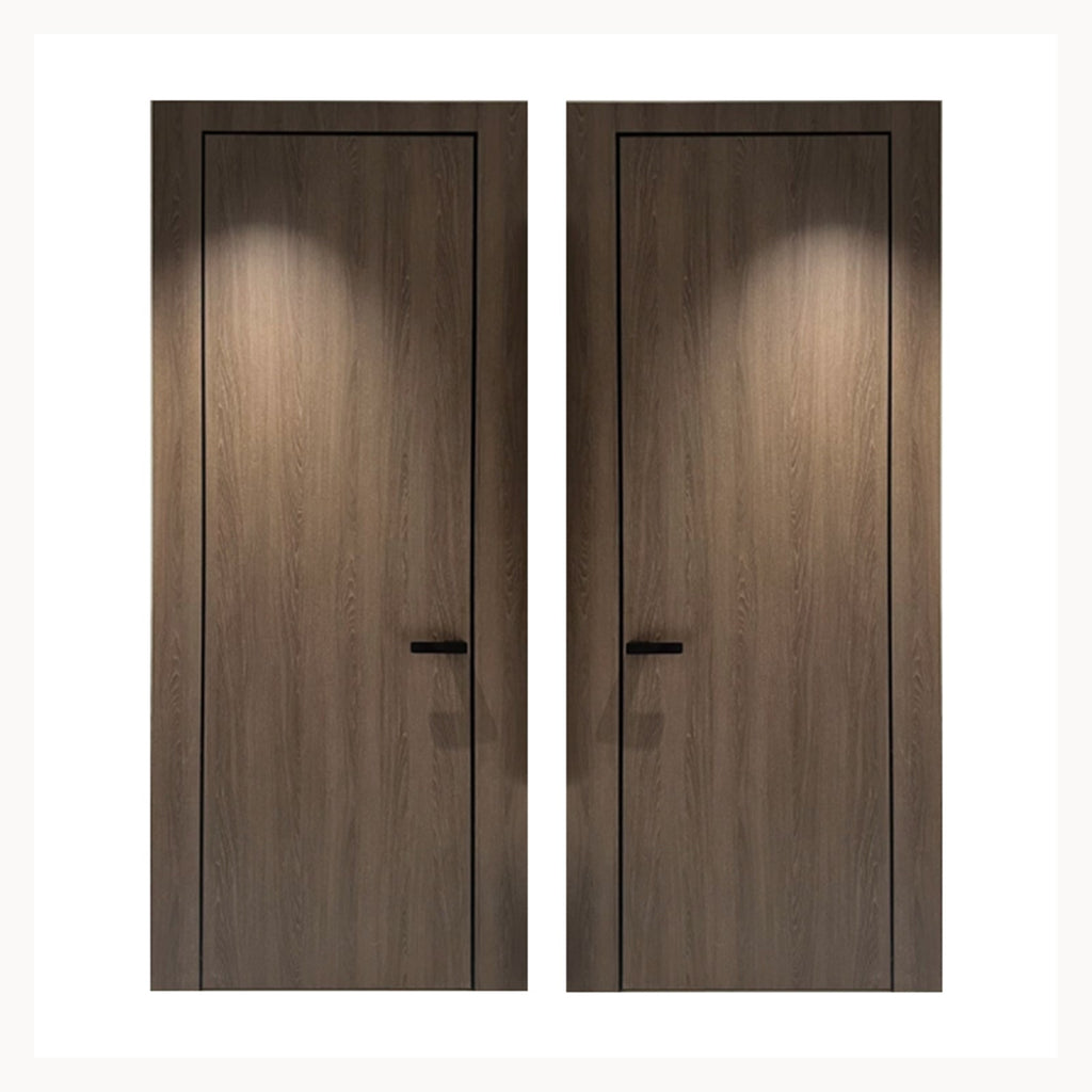 Custom Dark Walnut Aluminum-Wood Interior Door – MD05