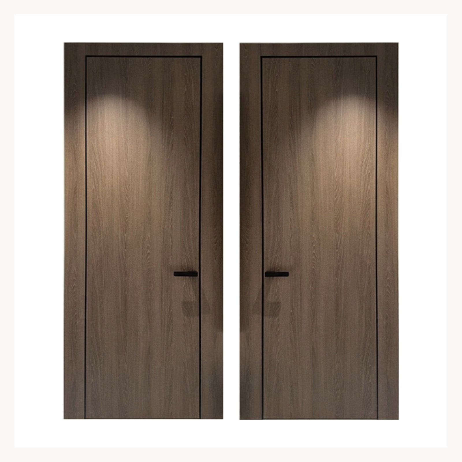 Custom Dark Walnut Aluminum-Wood Interior Door – MD05