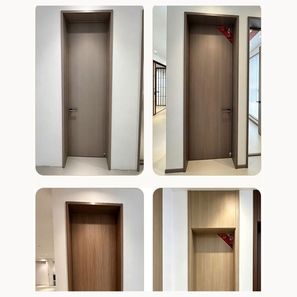 Custom Dark Walnut Aluminum-Wood Interior Door – MD05
