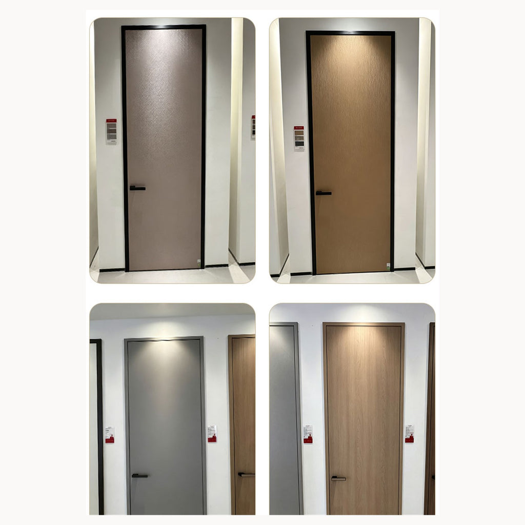 Custom Dark Walnut Aluminum-Wood Interior Door – MD05