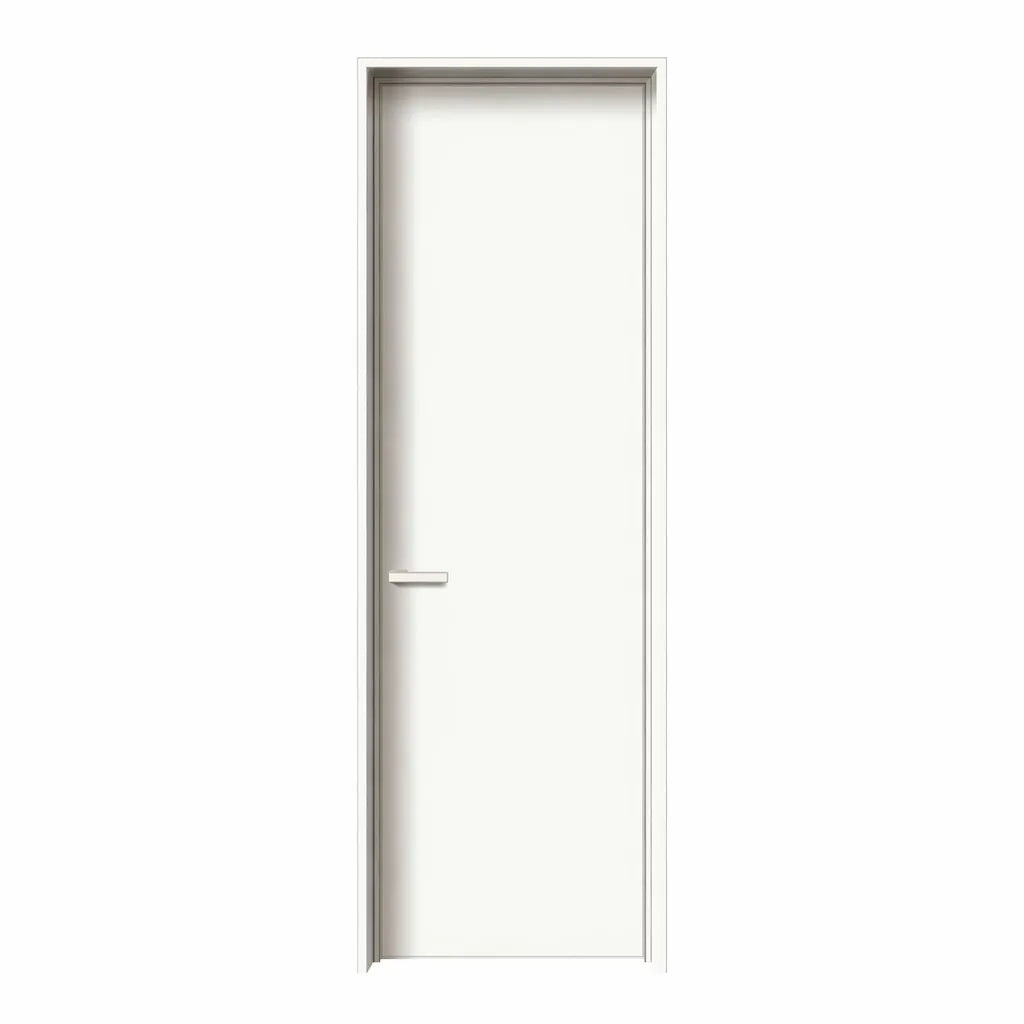 Premium Moonlight White Aluminum-Clad Wood Interior Door - Front view