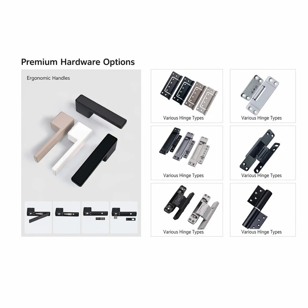 Premium Moonlight White Aluminum-Clad Wood Interior Door - Close-up 2