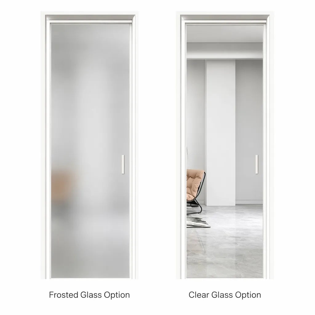 Premium Moonlight White Aluminum-Clad Wood Interior Door - Installation view